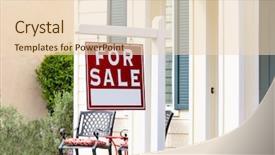  Presentation with real estate - Colorful slide set enhanced with live values - home for sale real estate backdrop and a lemonade colored foreground