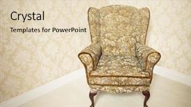  Presentation with live - Slide set enhanced with a room with wallpaper background and a lemonade colored foreground