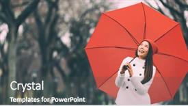  Presentation with city people walking - Colorful slides enhanced with live weather - winter lifestyle young woman walking backdrop and a dark gray colored foreground