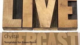  Presentation with live - Beautiful theme featuring live-webcast-internet-concept backdrop and a  colored foreground