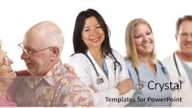  Presentation with senior couple - Slide deck enhanced with live well - happy loving senior couple background and a  colored foreground