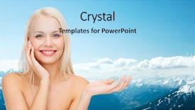  Presentation with beauty cosmetics - Slide set featuring live well - health cosmetics advertising and beauty background and a  colored foreground