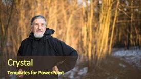  Presentation with walking nordic - Audience pleasing PPT layouts consisting of live well - senior man nordic walking enjoying backdrop and a tawny brown colored foreground