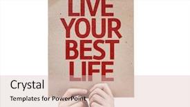  Presentation with live - PPT layouts featuring live your best life card background and a lemonade colored foreground