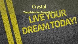  Presentation with indigenous dream catchers - Slide set enhanced with live your dream today written background and a tawny brown colored foreground