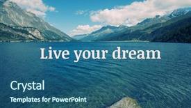  Presentation with live - Cool new slides with live your dream backdrop and a ocean colored foreground
