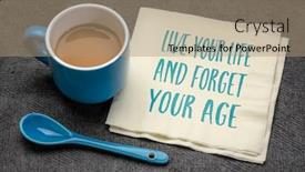  Presentation with personal development - Slide set consisting of live-your-life-and-forget background and a coral colored foreground