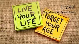  Presentation with forget - Amazing slide deck having live your life forget your backdrop and a coral colored foreground