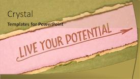  Presentation with career development - Presentation having live-your-potential-inspirational-reminder background and a yellow colored foreground