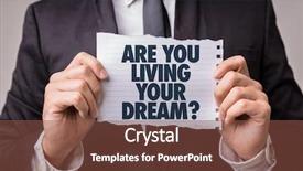  Presentation with dream and vision - Presentation theme with lived expreince - are you living your dream background and a tawny brown colored foreground