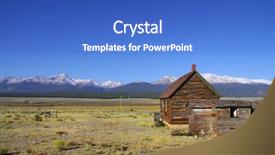  Presentation with colorado - Slides consisting of livelihood - abandoned barn in the plains background and a cobalt blue colored foreground