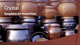  Presentation with traditional - Presentation theme having livelihood - traditional pot background and a tawny brown colored foreground