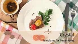 Presentation with white marble plate marble - Theme having livelihood - vegetarian sandwich on white plate background and a lemonade colored foreground