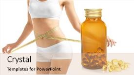  Presentation with weight loss - Audience pleasing PPT theme consisting of liver body - concept of fish oil backdrop and a  colored foreground