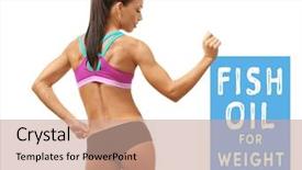  Presentation with weight loss lose text - Slides enhanced with liver body - concept of fish oil background and a  colored foreground