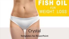  Presentation with weight loss - PPT theme with liver body - concept of fish oil background and a  colored foreground