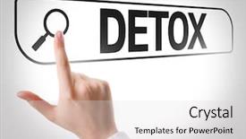  Presentation with detox - Beautiful PPT theme featuring liver body - detox written in search bar backdrop and a  colored foreground