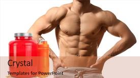  Presentation with protein - Beautiful presentation theme featuring liver body - jar with powder shaker backdrop and a  colored foreground