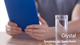  Presentation with water technology - Beautiful slide set featuring liver body - medicine technology nutritional supplements backdrop and a coral colored foreground