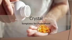  Presentation with bottle - Amazing theme having liver diseases - bottle of omega 3 fish backdrop and a coral colored foreground