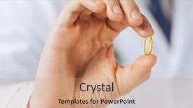  Presentation with liver - Beautiful presentation theme featuring liver diseases - picture of doctor hand showing backdrop and a coral colored foreground