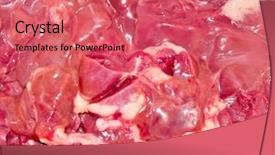  Presentation with liver - Slide deck featuring liver organ - offal background background and a coral colored foreground