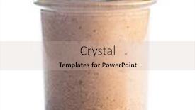  Presentation with liver - Presentation featuring liver-pate-in-jar-isolated background and a soft green colored foreground