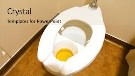  Presentation with urine - PPT layouts with hat in a hospital toilet background and a  colored foreground