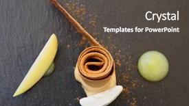  Presentation with foie - PPT theme consisting of liver stones - foie gras served in modern background and a  colored foreground