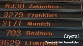  Presentation with departure board - Theme enhanced with airport departure board background and a dark gray colored foreground