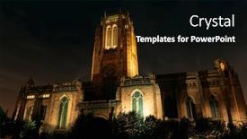  Presentation with historical architecture - Presentation theme with liverpool-anglican-cathedral-historical-architecture background and a black colored foreground