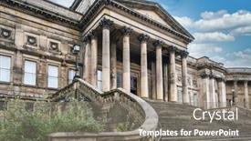  Presentation with library - Slide set with liverpool-central-library background and a gray colored foreground