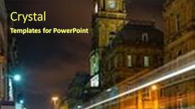  Presentation with street light view - Cool new slides with liverpool-cityscape-with-street-view backdrop and a wine colored foreground