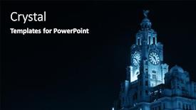  Presentation with historical architecture - Presentation design enhanced with liverpool-historical-architecture-closeup-view background and a black colored foreground
