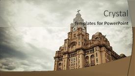  Presentation with historical architecture - Slide deck with liverpool-historical-architecture-with-cityscape background and a soft green colored foreground