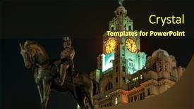  Presentation with historical architecture - Presentation theme having liverpool-historical-architecture-with-statue background and a wine colored foreground
