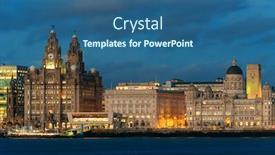  Presentation with united kingdom - PPT layouts enhanced with liverpool-royal-liver-building background and a ocean colored foreground