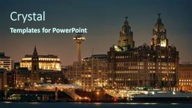  Presentation with liver - Colorful slide deck enhanced with liverpool-royal-liver-building backdrop and a tawny brown colored foreground