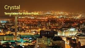  Presentation with united kingdom - Colorful slide deck enhanced with liverpool-skyline-rooftop-view backdrop and a tawny brown colored foreground