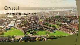  Presentation with united kingdom - Presentation theme consisting of liverpool-skyline-rooftop-view background and a lemonade colored foreground