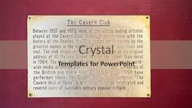  Presentation with plaque - Slides featuring liverpool-uk-june-09-2016 background and a soft green colored foreground