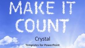  Presentation with cloud - Cool new theme with lives matter - make it count cloud word backdrop and a light blue colored foreground