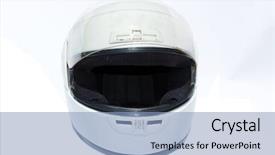  Presentation with cycle safety - Presentation design consisting of lives when in motorcycle accident background and a light blue colored foreground