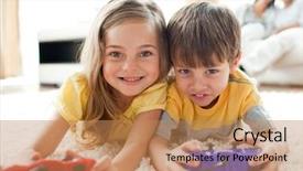  Presentation with siblings - Beautiful slides featuring chinese lion statue close up backdrop and a white colored foreground