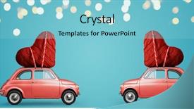  Presentation with living coral - Audience pleasing presentation theme consisting of living coral retro toy car backdrop and a light blue colored foreground