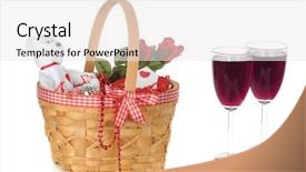  Presentation with chocolate wine - Colorful theme enhanced with living gifts with wine backdrop and a white colored foreground