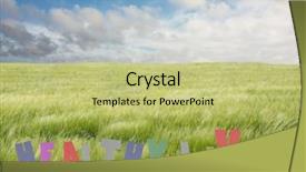  Presentation with healthy living - Amazing presentation theme having living in field against cloud backdrop and a  colored foreground