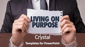  Presentation with purpose - PPT layouts having living on purpose background and a tawny brown colored foreground