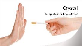  Presentation with stop smoking - PPT theme consisting of living organism - stop smoking isolateed on white background and a white colored foreground