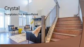  Presentation with living room - Cool new PPT layouts with living room interior with hardwood backdrop and a lemonade colored foreground